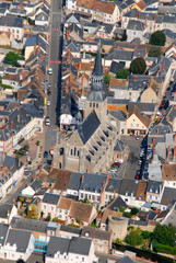 église de Bonneval vue d'avion
