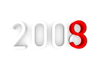 New year 2009 illustration. 3d rendered image.