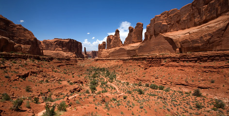 Fototapeta premium Die Park Avenue im Arches National Park in Utah
