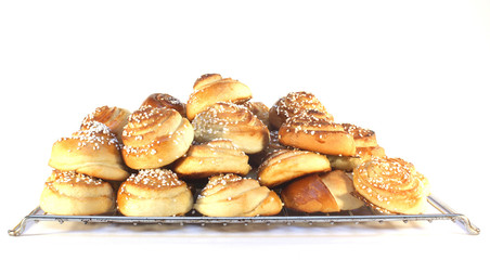 Sweet buns in big bunch
