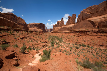 Fototapeta premium Die Park Avenue im Arches National Park in Utah