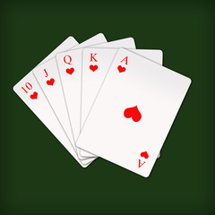 royal flush in poker card game