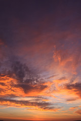 Autumn sunset in Romania.