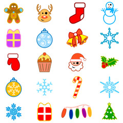 christmas icon set