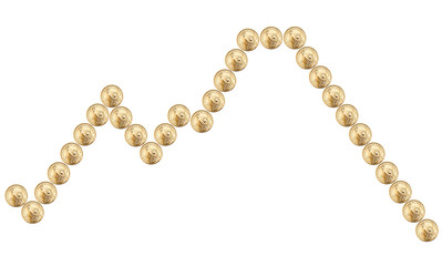 Schedule exchange of dollar coins. World crisis. Isolated.