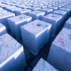 cubos de hormigón