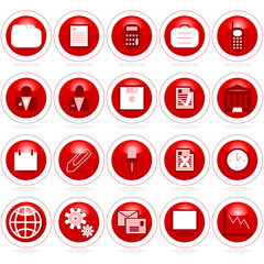 Business icon web button set