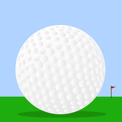 Golf ball on course