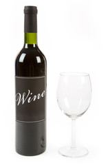 Wine Bottle with white background