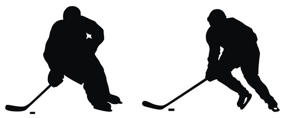 Abstract vector illustration of hockey player silhouette