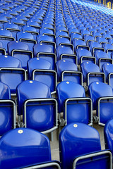 Blue seats on stadium