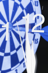 Composite of Clock and Dart Board