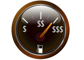 jauge d'essence en dollars