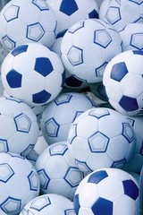Soccer balls background.