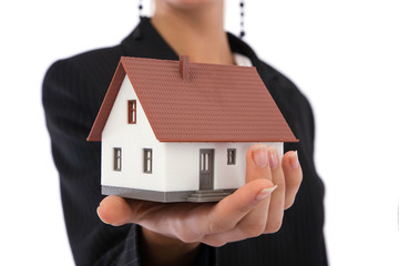real estate concept in business with businesswoman