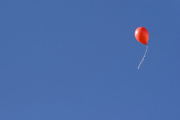 A red ballon is released at the Chinese New Year Celebrations