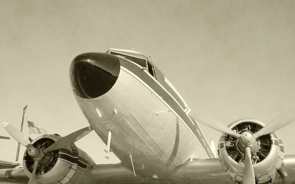 Vintage turboprop airplane