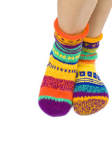 Wool Socks Isolated on White