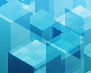 Abstract illustration wallpaper of geometric shape cubes