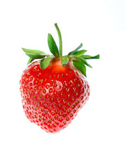 Fresh and tasty strawberries isolated on white background