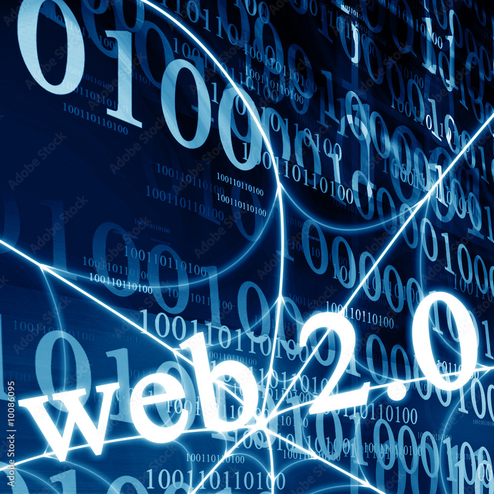Poster bits and bytes on a dark blue background