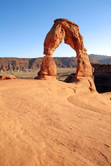 Delicate Arch in Arches National Park near Moab, Utah.