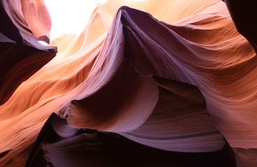 shapes and textures of slot canyon