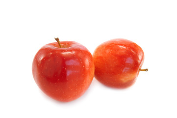 red apples isolated on white
