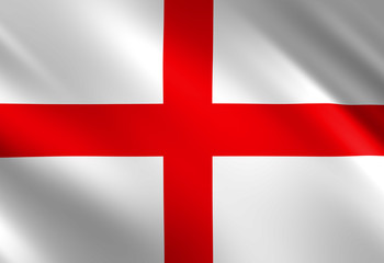 Naklejka premium English flag waving in the wind