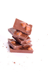 Chocolate tower with crumb