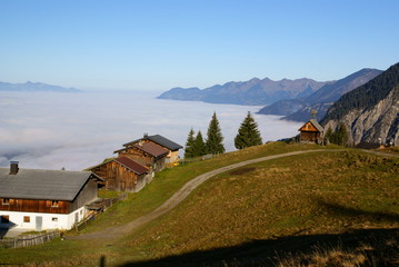 Obraz premium Nebel im Tal