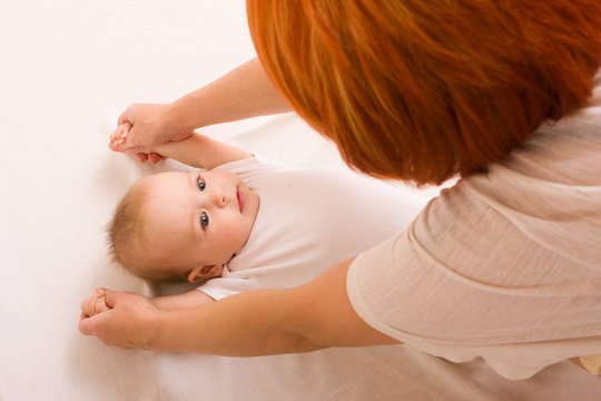 Mother's love. Cute baby with mother.