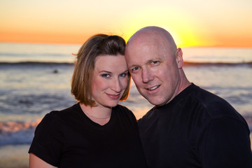 Couple in Love in San Clemente during Sunset