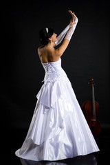 Fototapeta premium Young woman in wedding dress