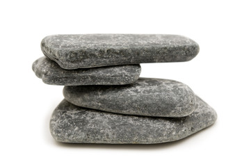 stones on white background