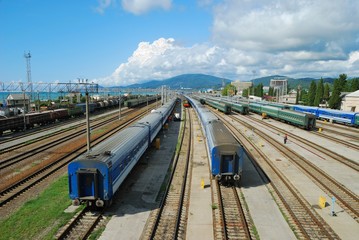 Naklejka premium Transportation on a railway.