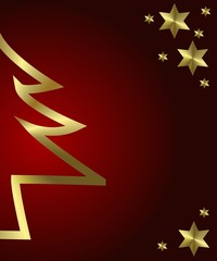 goldener weihnachtsbaum