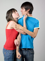 Young couple arguing