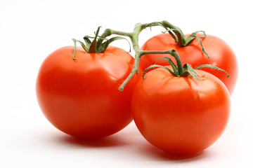 cherry tomatoes isolated on white background