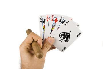 Playing cards- four of a king