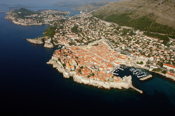 Aerial view of Dubrovnik old town