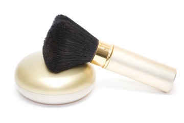white isolated make-up brush