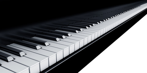 3d rendering of piano keys