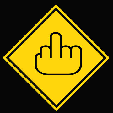 Verkehrszeichen Mittelfinger