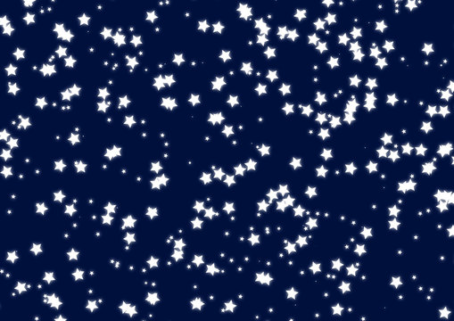 Many stars in the blue sky