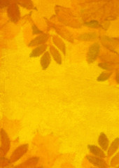 Autumn background with the painting bright leaves