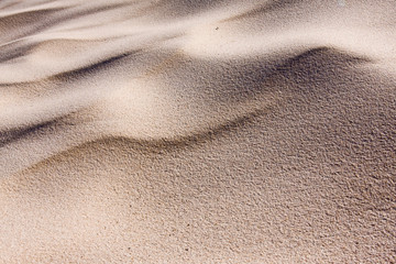 detail of sand ripples dunes on the beach