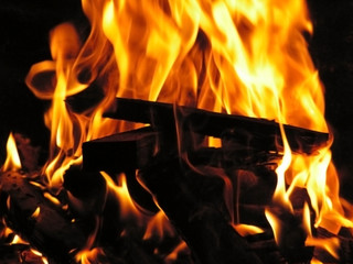 beautiful flame. close-up