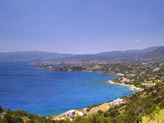 Fototapeta na wymiar Agios Nikolaos i Mirabello, Kreta, Grecja