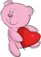Pink bear